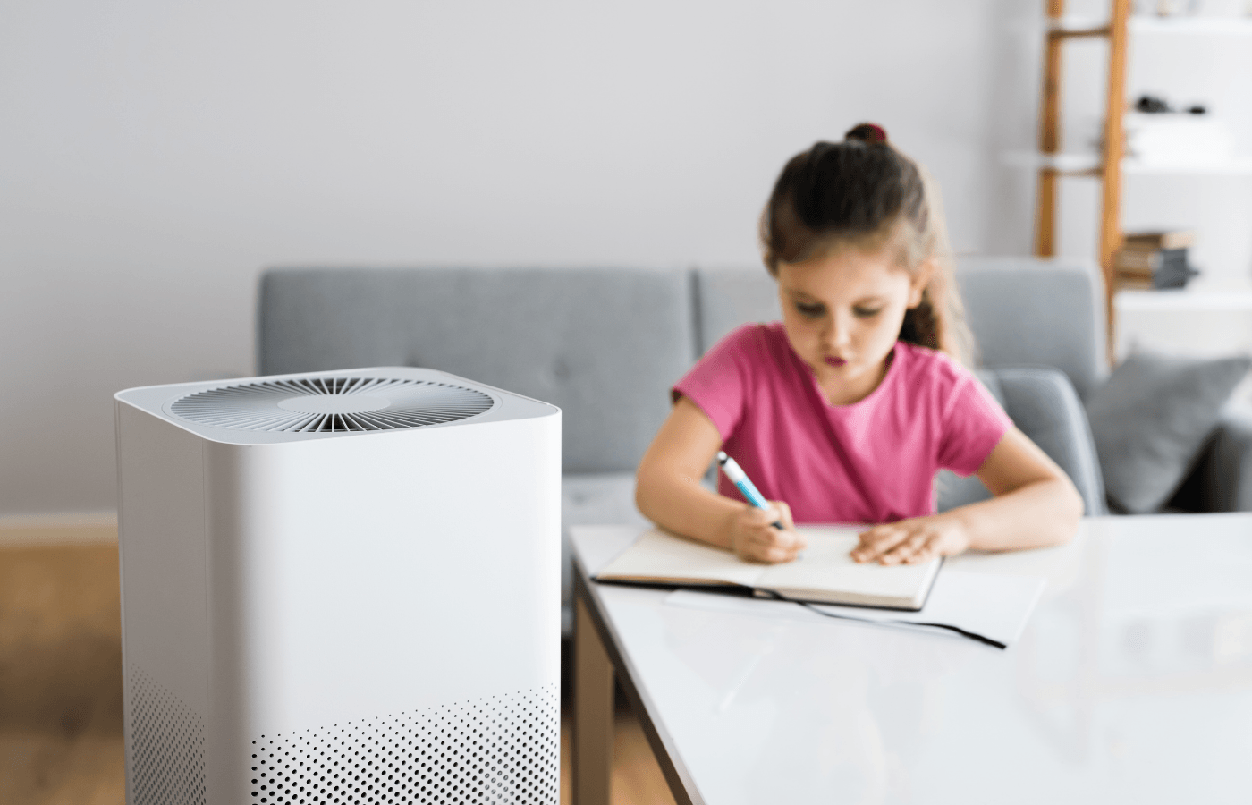 Air purifier in home