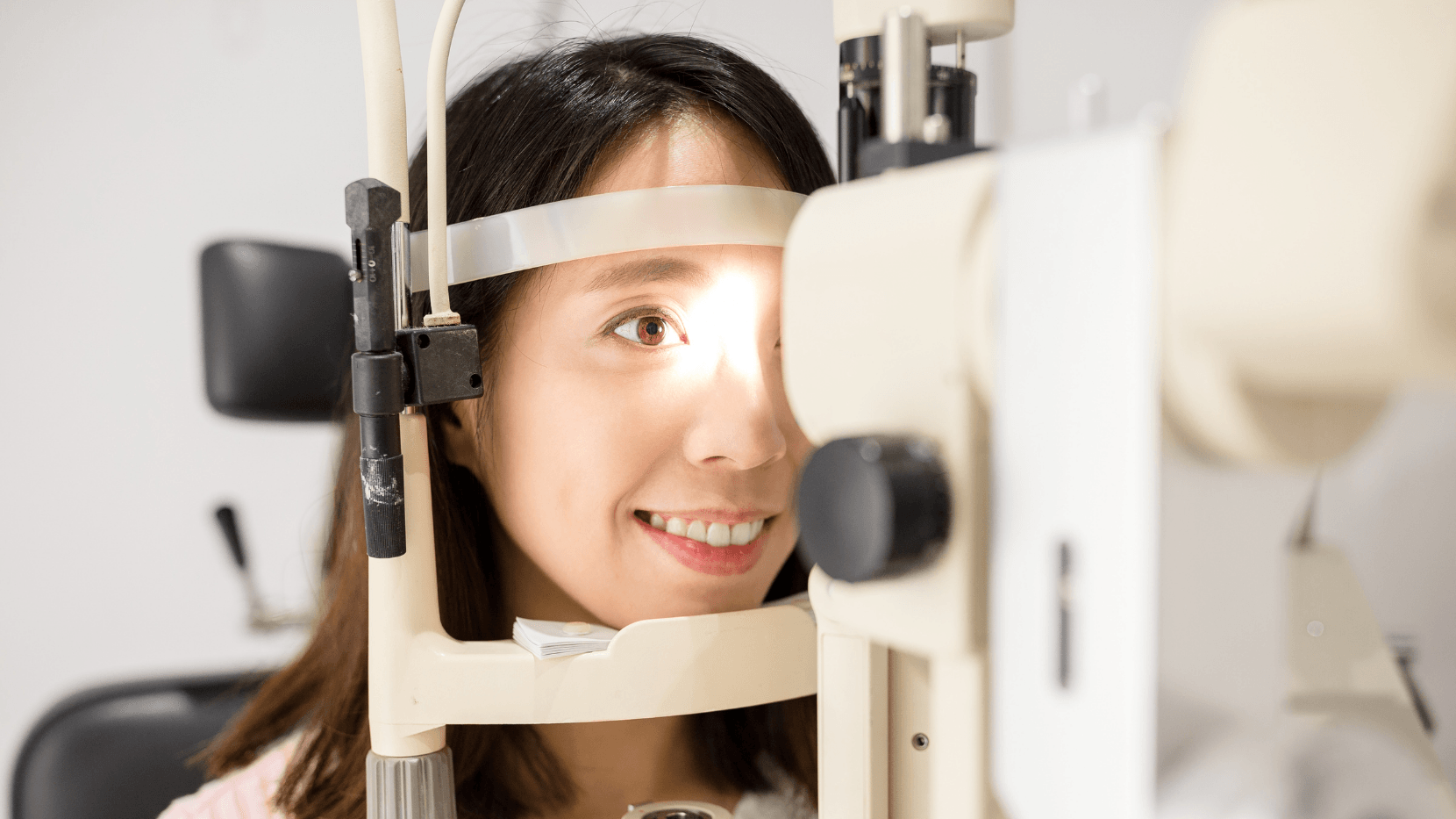 A Patient Receiving Diabetic Retinal Screening