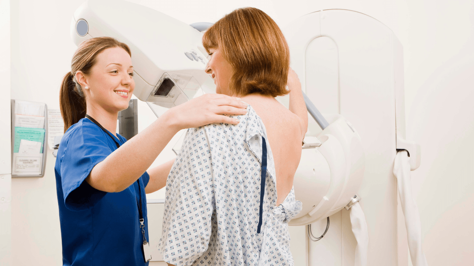 A Woman Getting a Mammogram