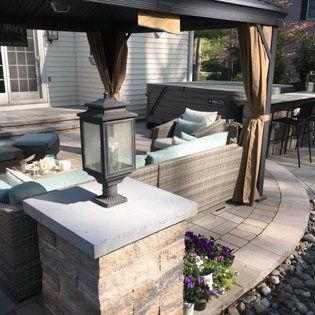 Bunker Hill Contemporary Home with Patio — Middletown, NJ — Precision Landscape Contractors