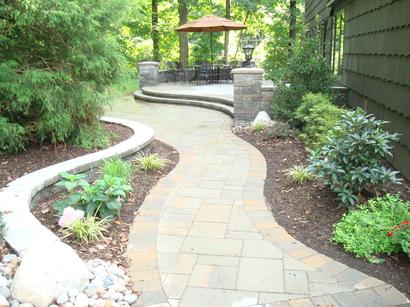 After Adding Brick Pavement — Middletown, NJ — Precision Landscape Contractors