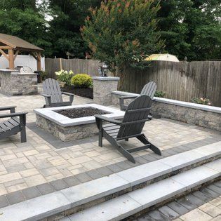 Side View of Wooden Chairs — Middletown, NJ — Precision Landscape Contractors
