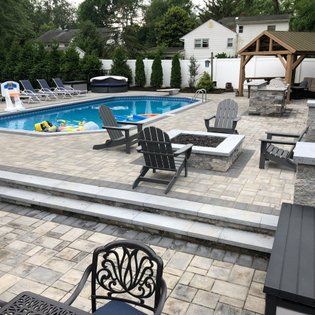 Pool and Resting Area — Middletown, NJ — Precision Landscape Contractors