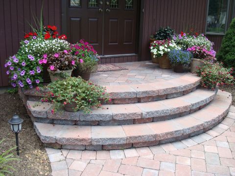 Home Garden with Stairs — Middletown, NJ — Precision Landscape Contractors