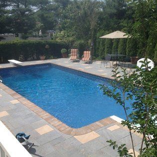 Side View of Pool Area  — Middletown, NJ — Precision Landscape Contractors