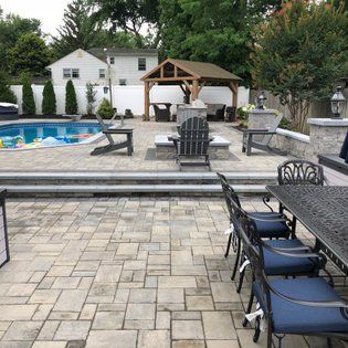 Pool with Patio — Middletown, NJ — Precision Landscape Contractors