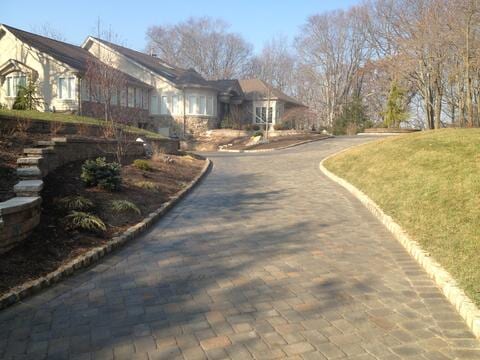 Tile Brick Driveway — Middletown, NJ — Precision Landscape Contractors
