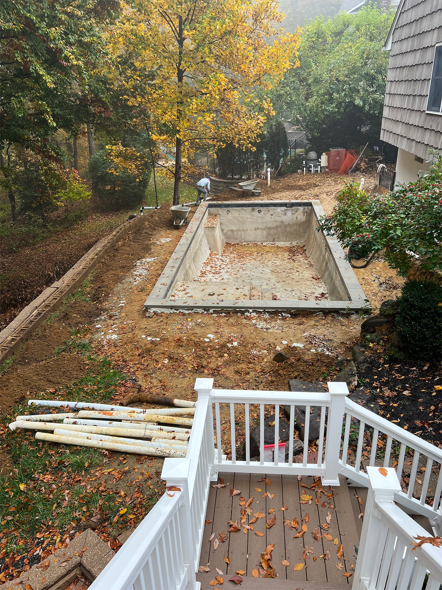 Before Outdoor Living Spaces Construction — Middletown, NJ — Precision Landscape Contractors