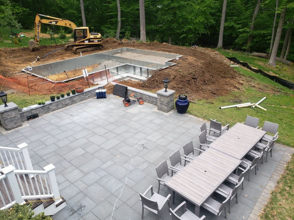 Before Outdoor Living Spaces Construction — Middletown, NJ — Precision Landscape Contractors