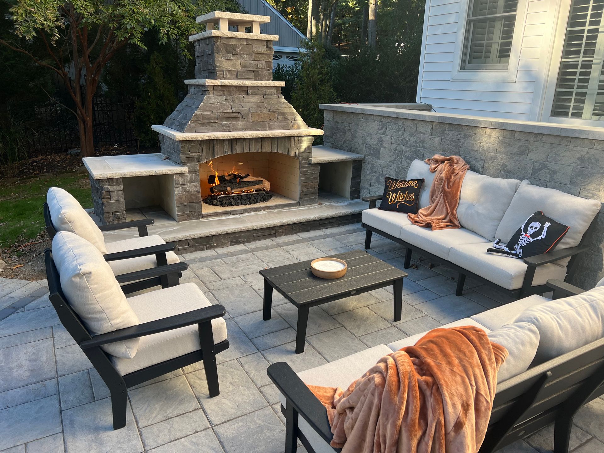 Picture Of White Sofa - Middletown, NJ - Precision Landscape Contractors