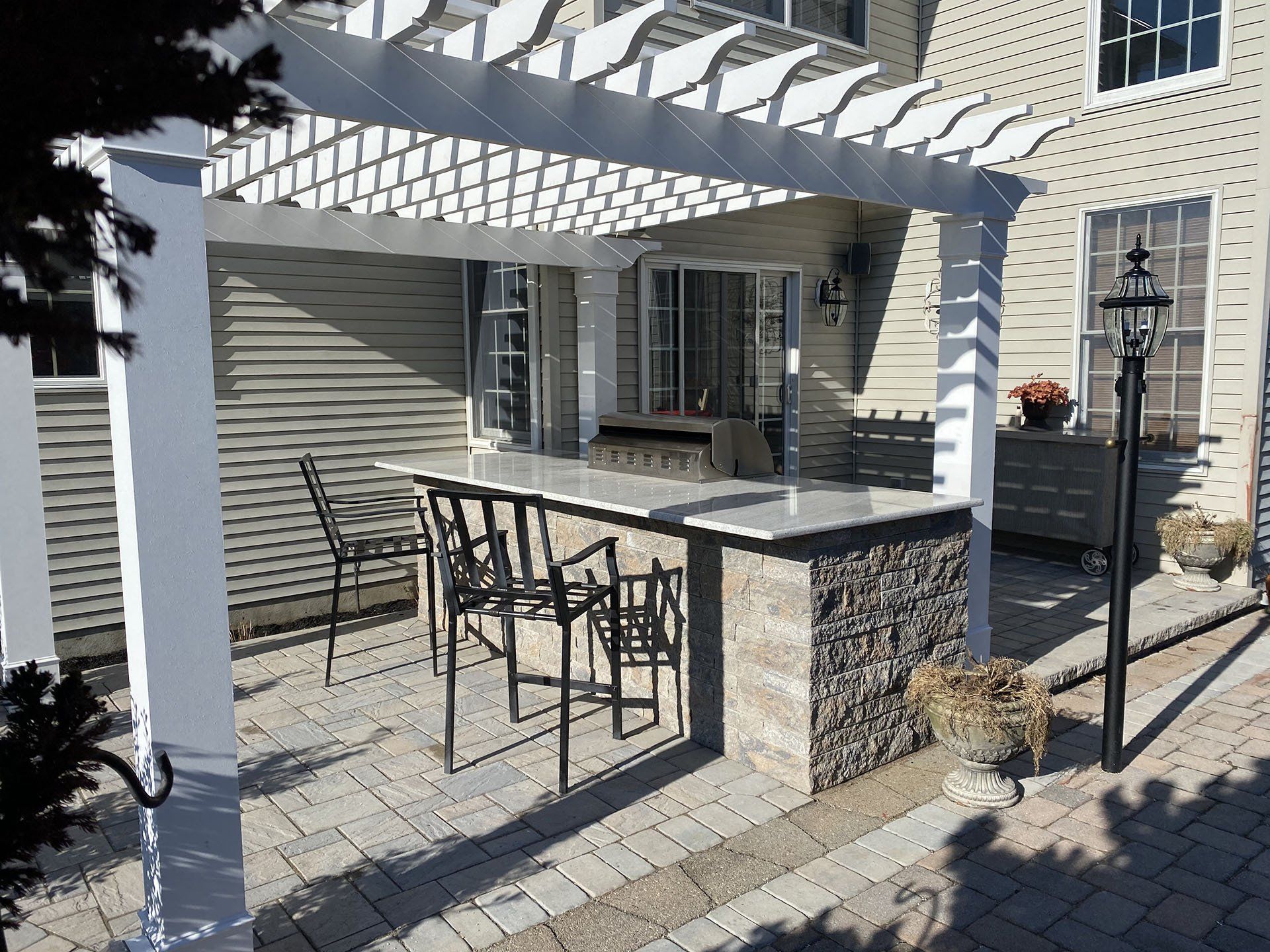 After Outdoor Kitchen Installation — Middletown, NJ — Precision Landscape Contractors