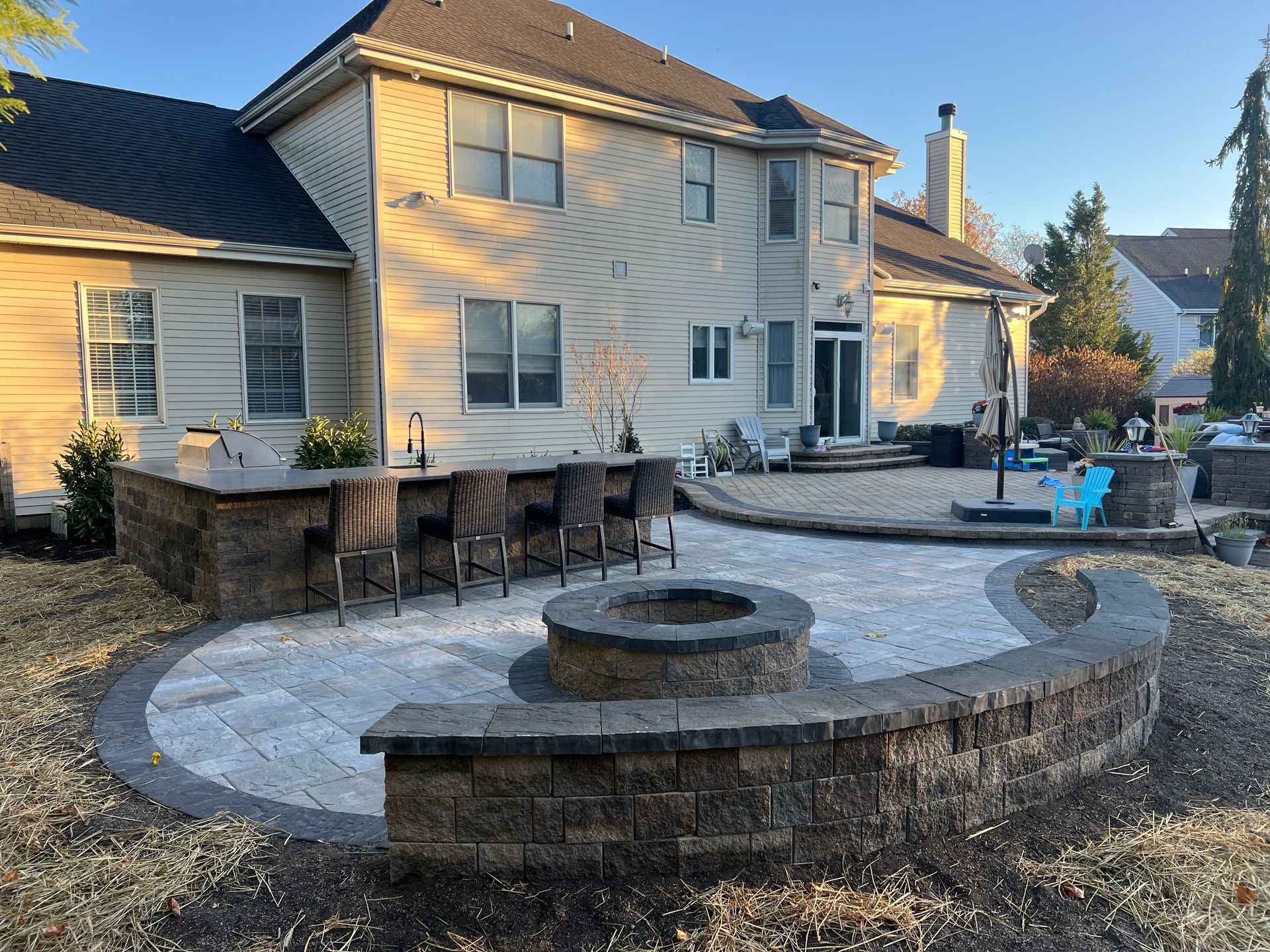 After Outdoor Living Spaces Construction — Middletown, NJ — Precision Landscape Contractors