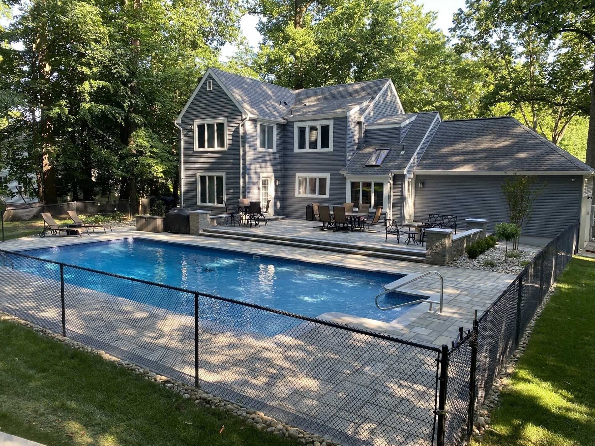 After Swimming Pool Construction — Middletown, NJ — Precision Landscape Contractors