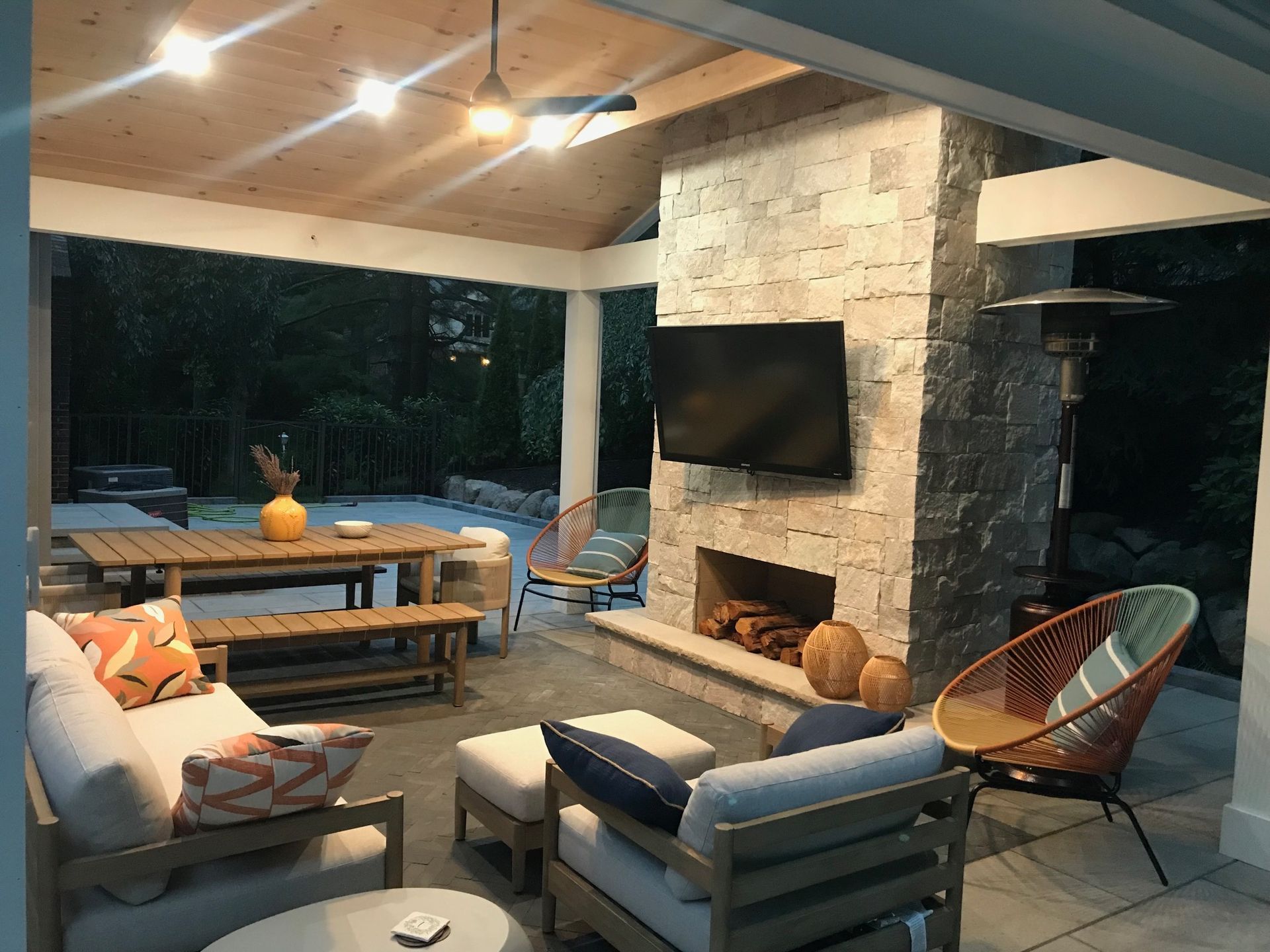 Night Shot Of A Patio — Middletown, Nj — Precision Landscape Contractors