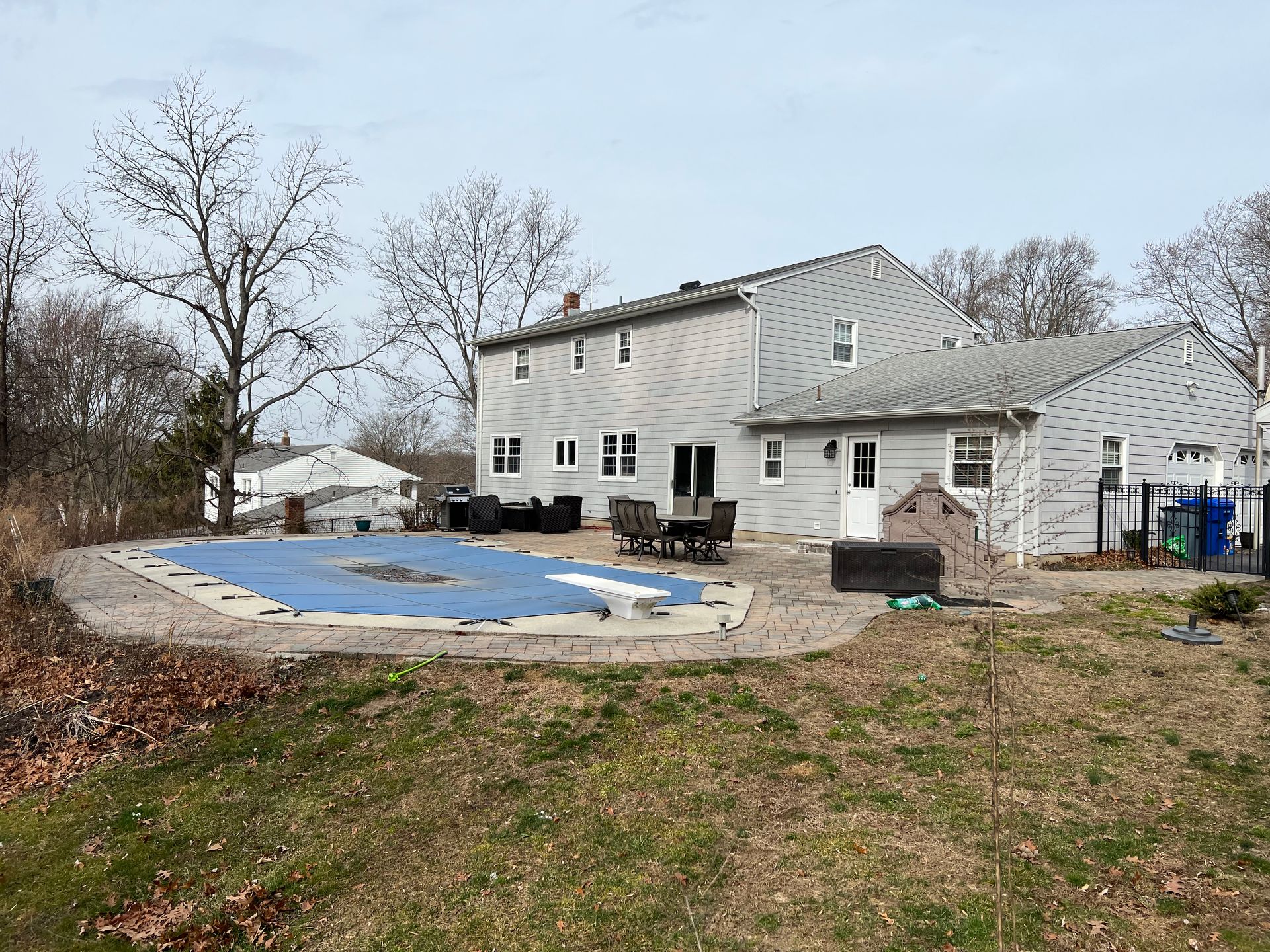 Before Outdoor Living Spaces Construction — Middletown, NJ — Precision Landscape Contractors