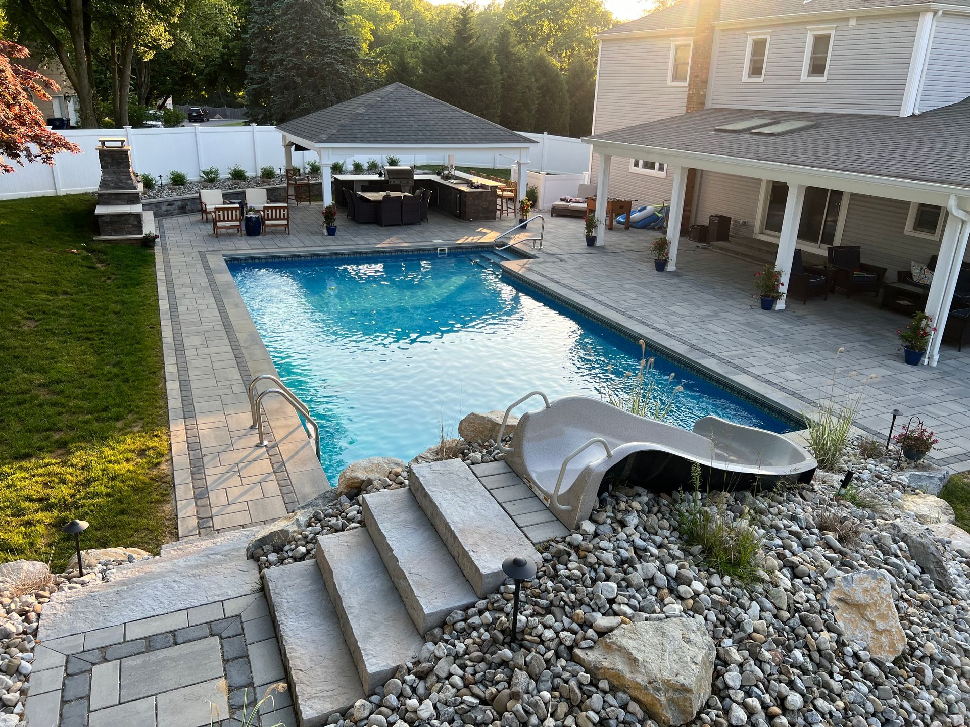 After Outdoor Living Spaces Construction — Middletown, NJ — Precision Landscape Contractors