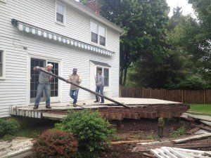Removing the Wood Deck — Middletown, NJ — Precision Landscape Contractors