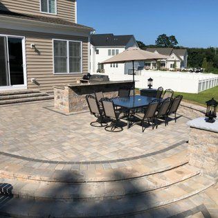 Home with Wide Patio — Middletown, NJ — Precision Landscape Contractors