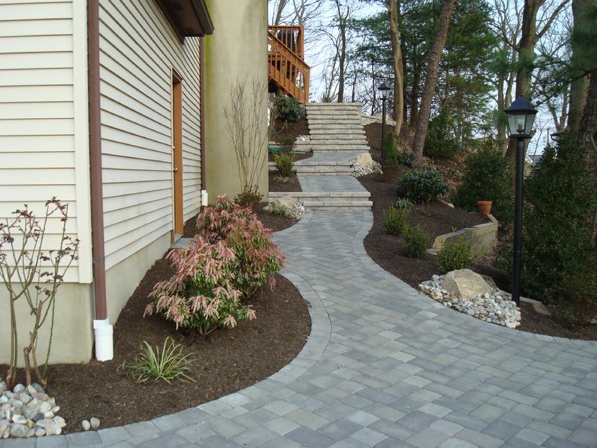 After Walkways and Step Installation — Middletown, NJ — Precision Landscape Contractors