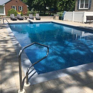 Clean Swimming Pool — Middletown, NJ — Precision Landscape Contractors
