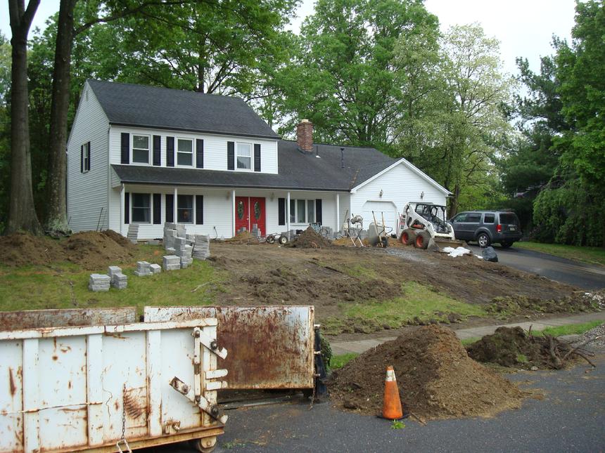 Before Retaining Walls Service — Middletown, NJ — Precision Landscape Contractors