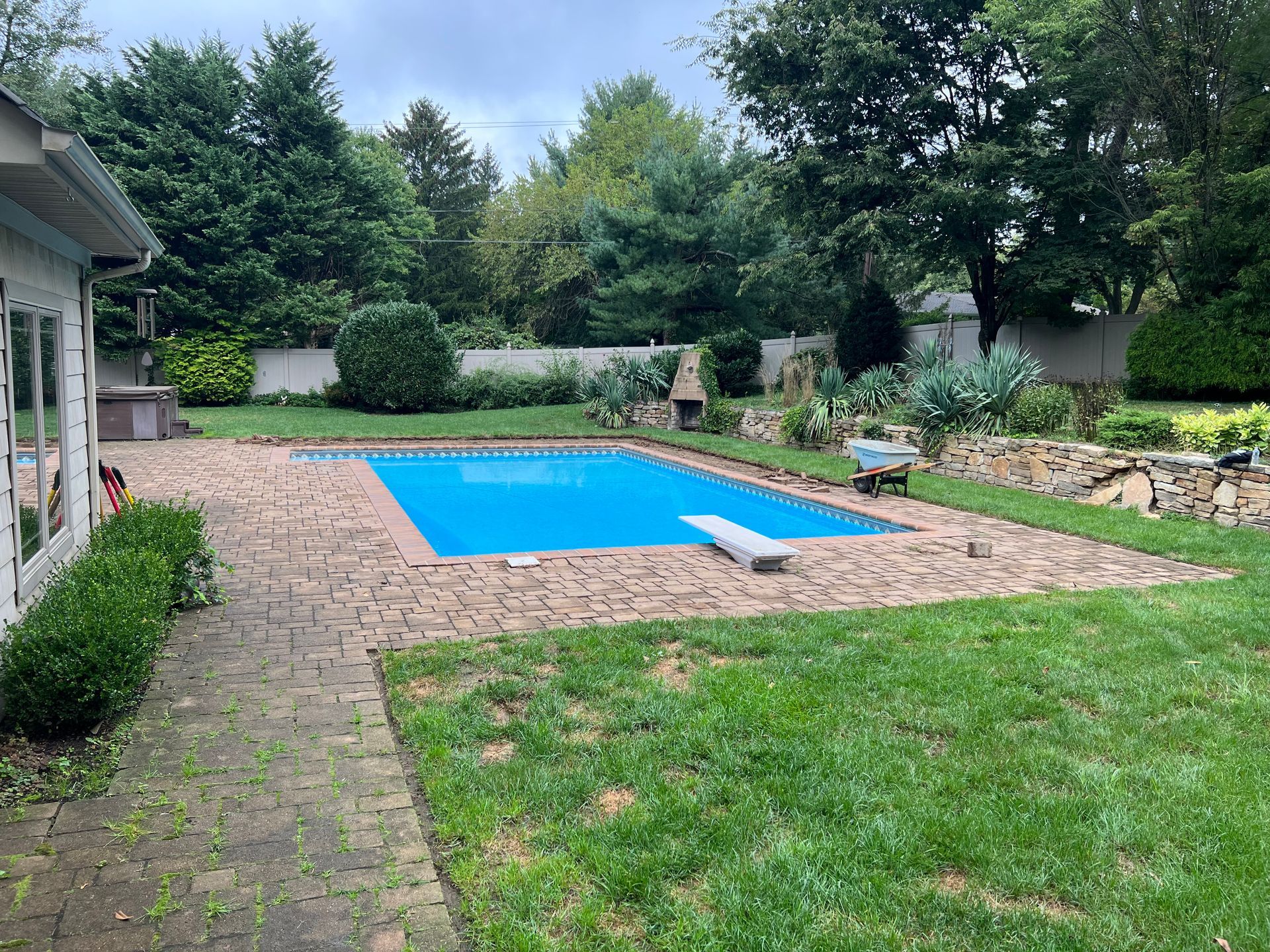 Before Outdoor Living Spaces Construction — Middletown, NJ — Precision Landscape Contractors