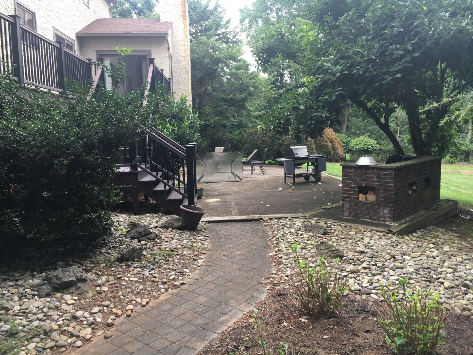 Before Adding Backyard Grass — Middletown, NJ — Precision Landscape Contractors