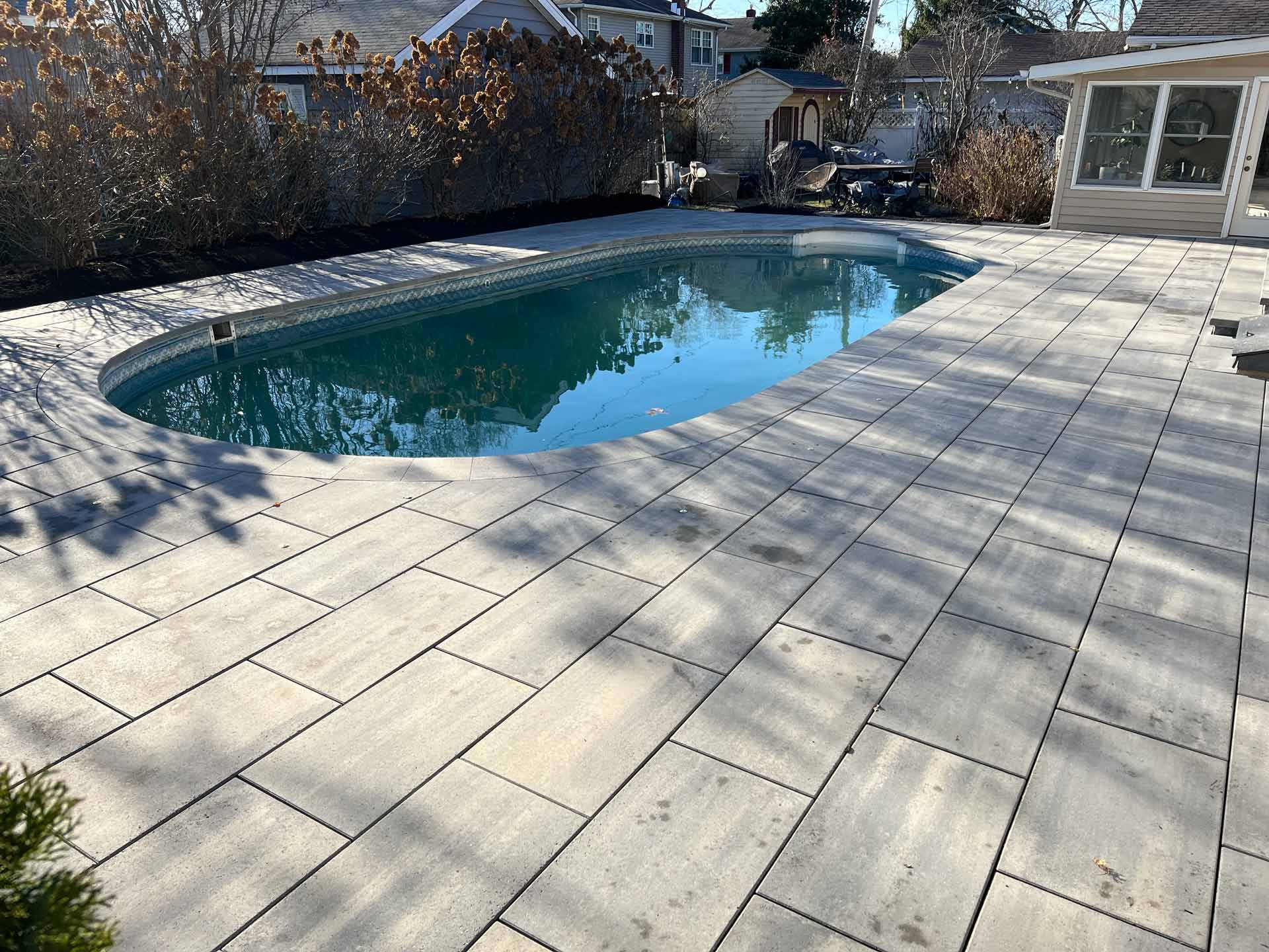 Outdoor Swimming Pool Daylight Images — Middletown, Nj — Precision Landscape Contractors