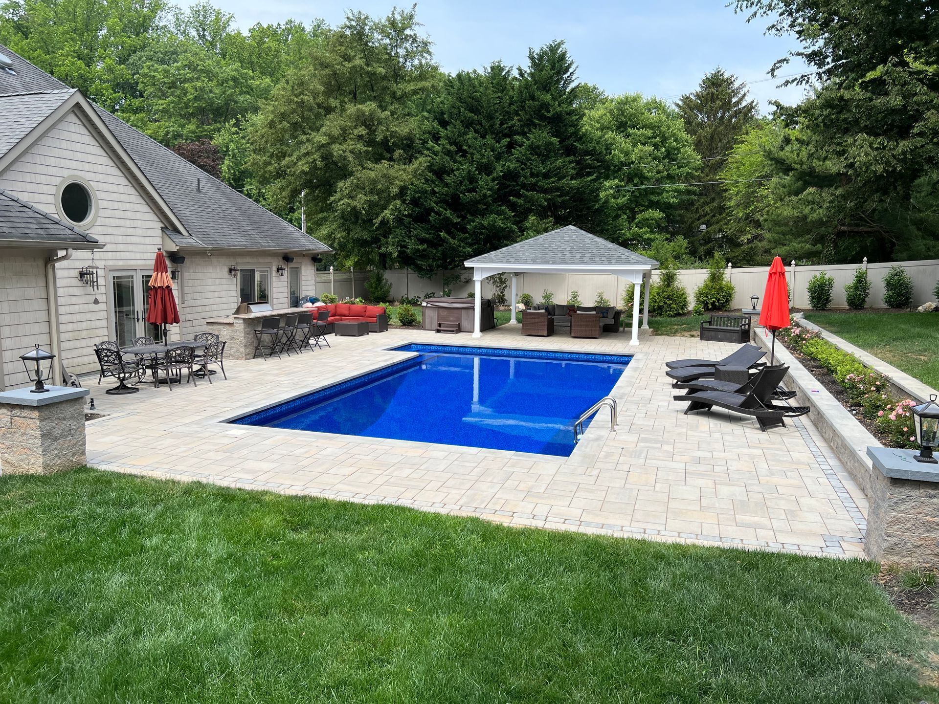 After Outdoor Living Spaces Construction — Middletown, NJ — Precision Landscape Contractors