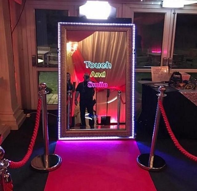 NEW! MAGIC MIRROR Photo Booth rental for event custom Logo