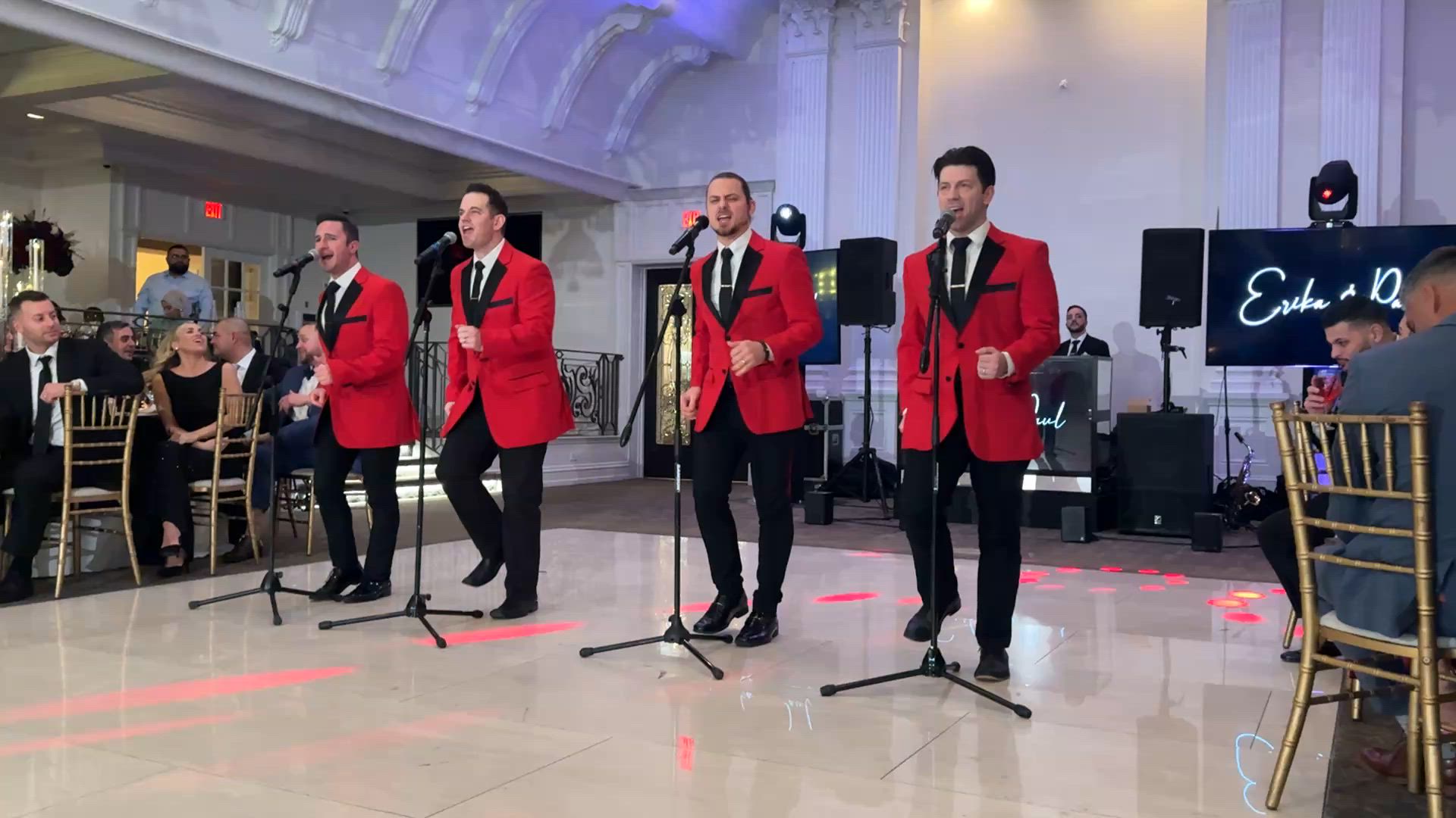 Jersey Boys cast performing live at a Mystical Entertainment Group event