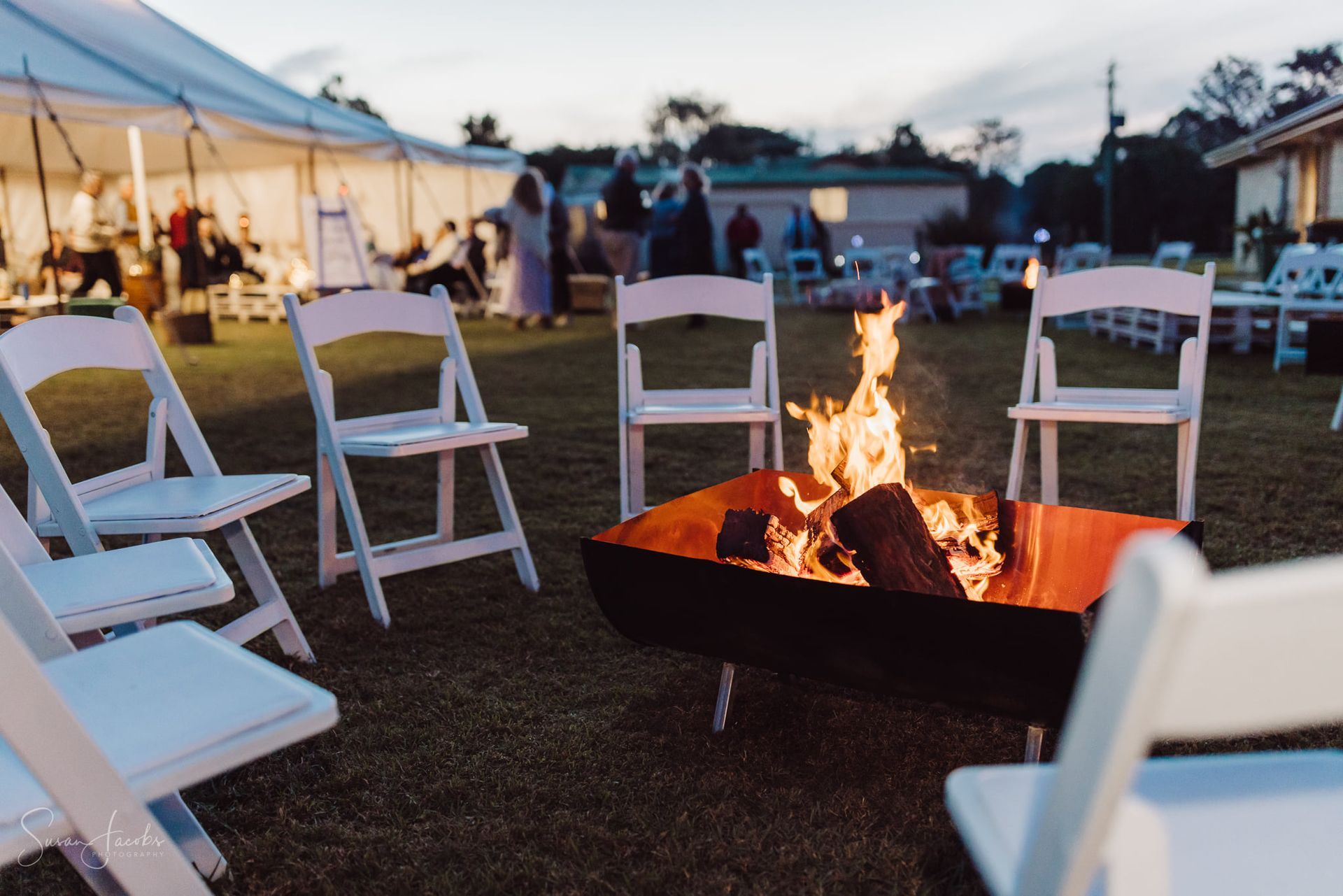 A Group Of Chairs Are Sitting Around A Fire Pit – Caboolture, QLD - R & R Hire Services