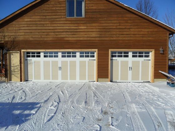 Carriage house design garage doors