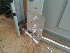 Broken garage door roller