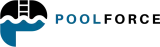 The logo for POOLFORCE shows a ladder in the water.