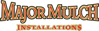 The logo for major mulch installations is shown on a white background