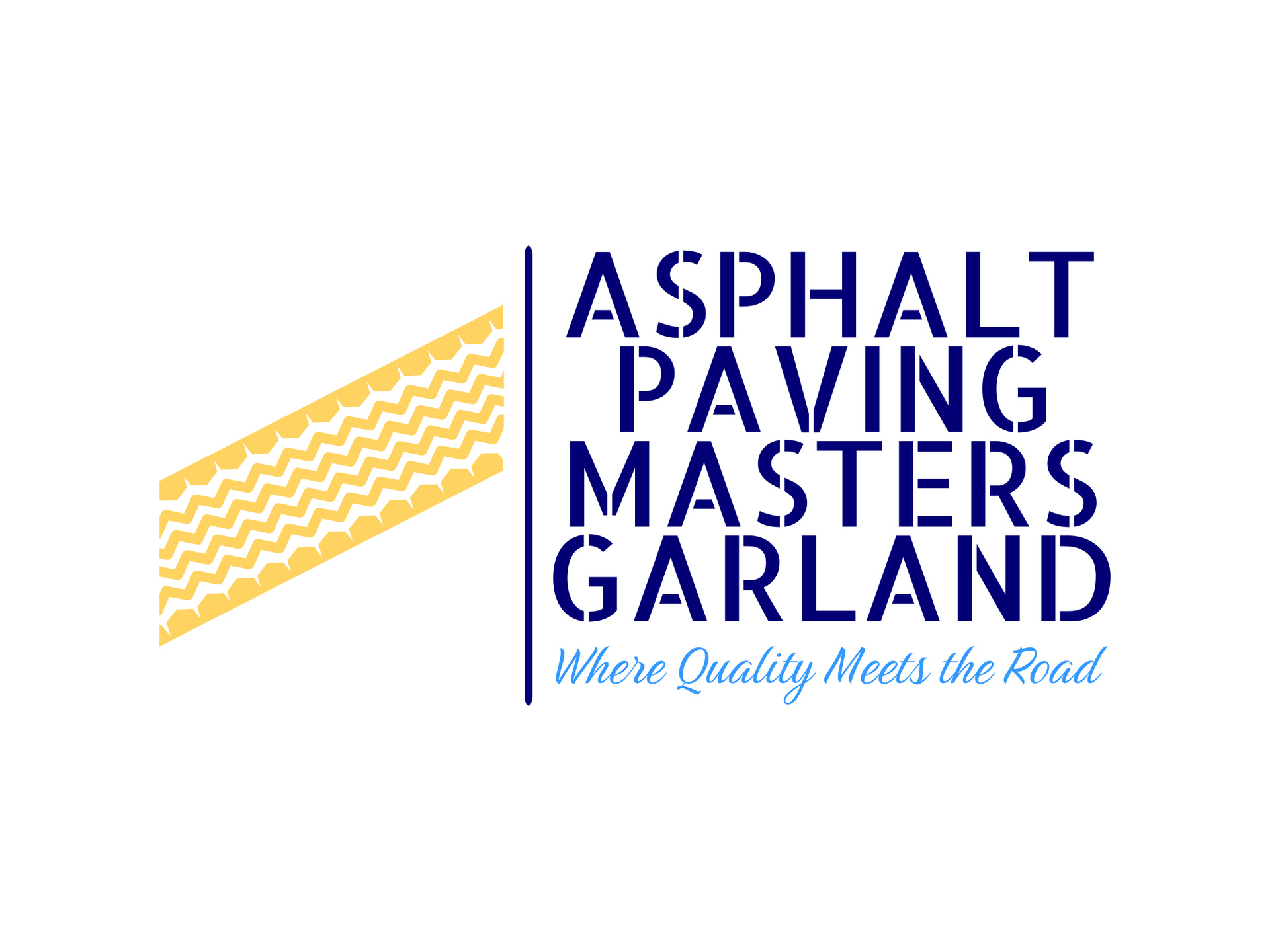 A sign for the asphalt paving masters garland