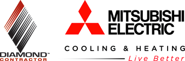 Diamond Contractor And Mitsubishi Logo — Quaker Hill, CT — McCarthy Heating Oil Service Inc
