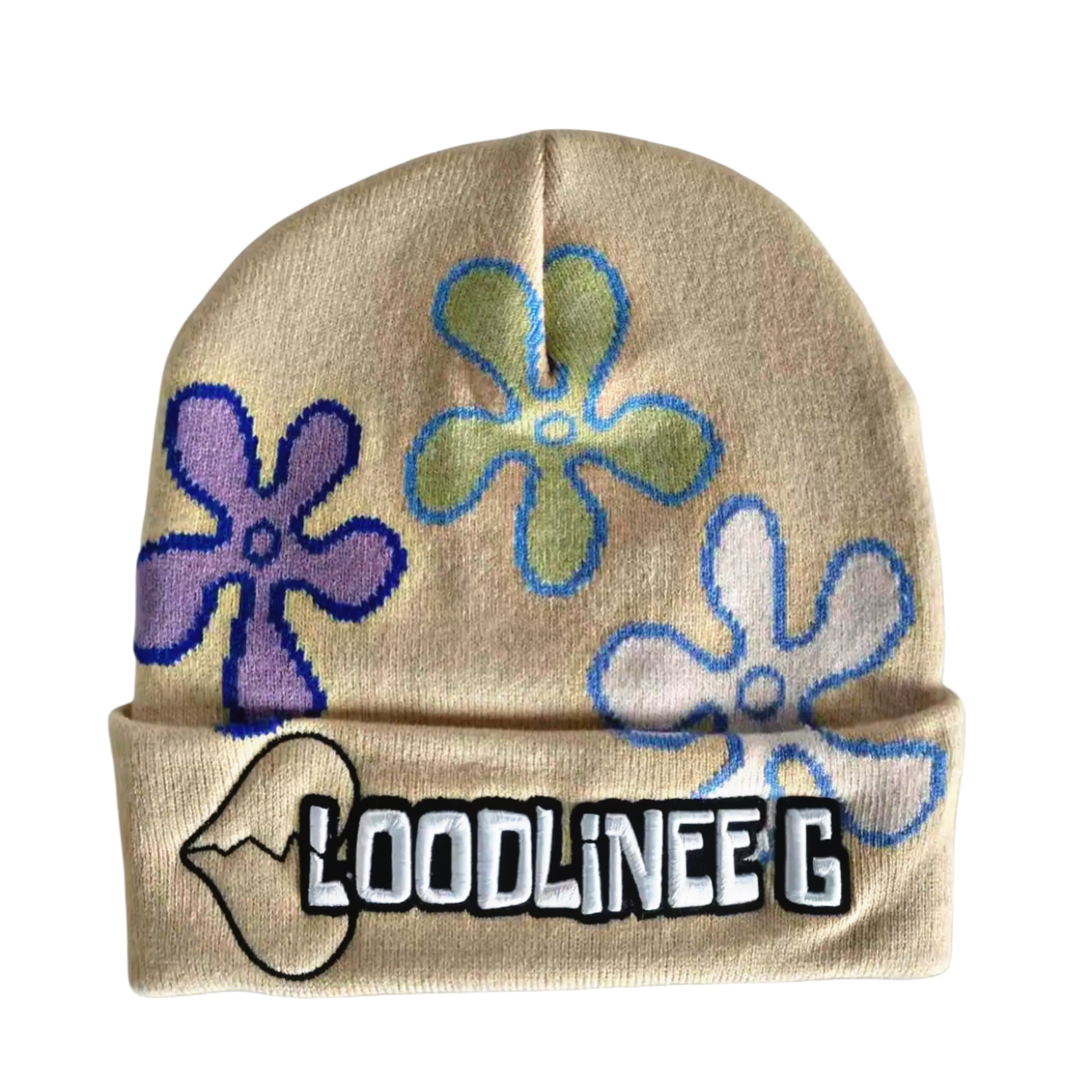Bloodlinee Floral Beige Beanie