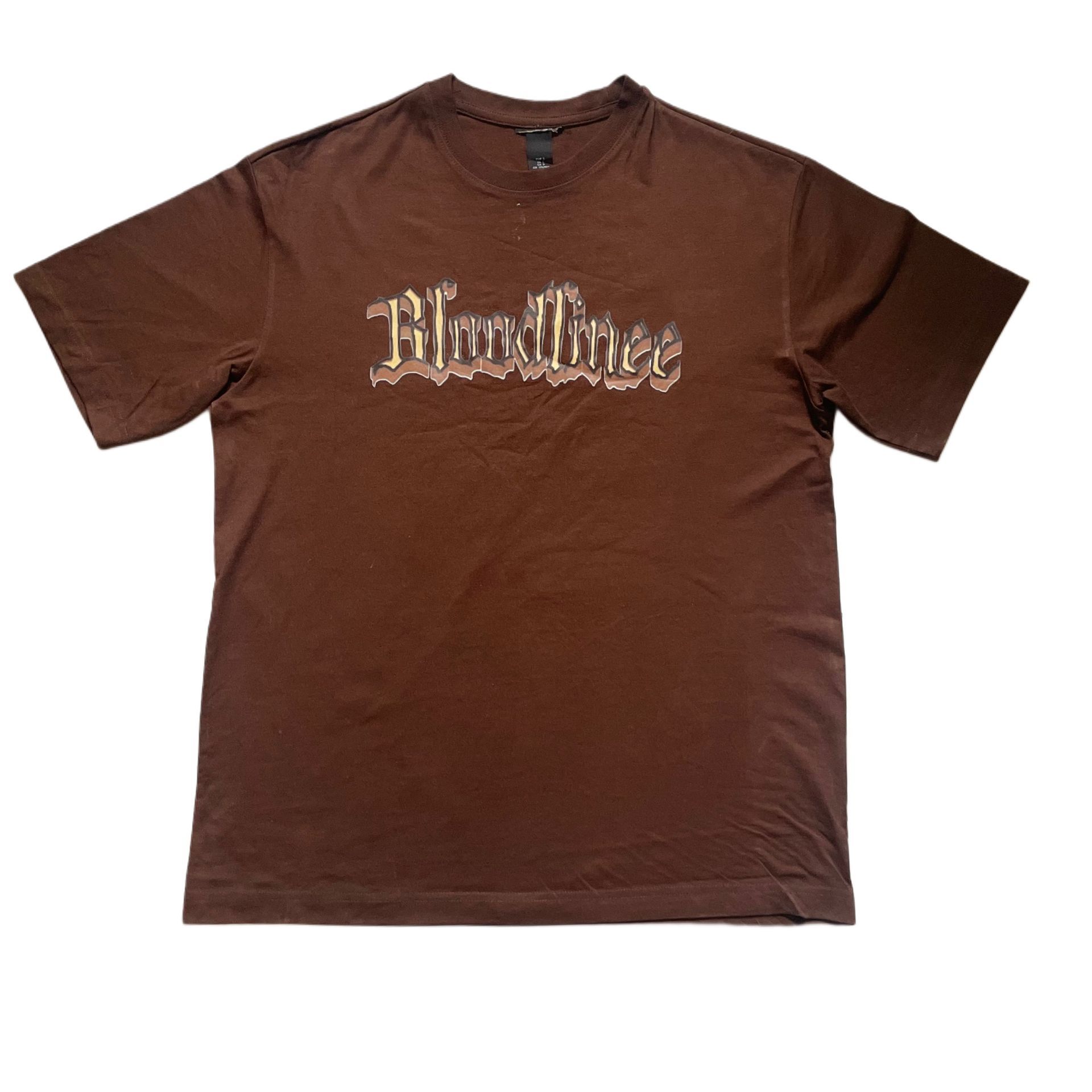 Brown t-shirt with the word 