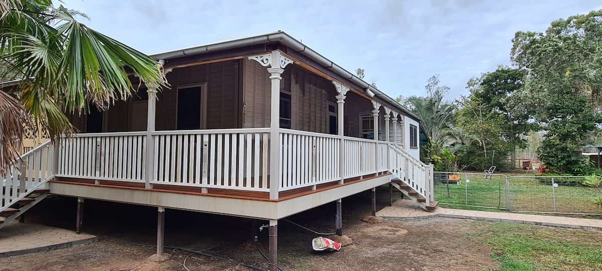 A House With a Porch and Stairs in the Backyard — Gaspen Builders & Carpenters in Kirwan, QLD