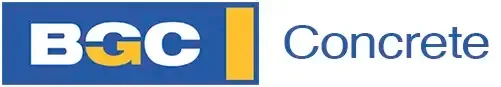 BGC Concrete logo with blue and gold elements.