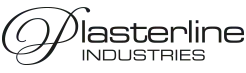 Logo for Plasterline Industries with a stylized