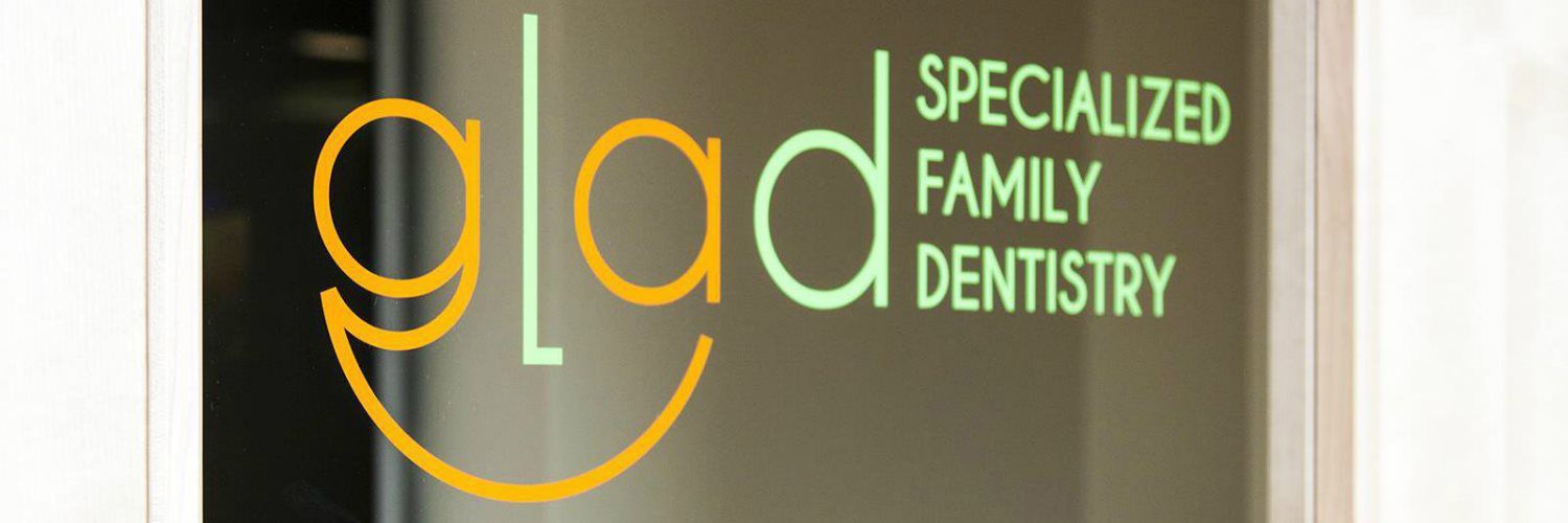 Glad Dentistry logo on the office