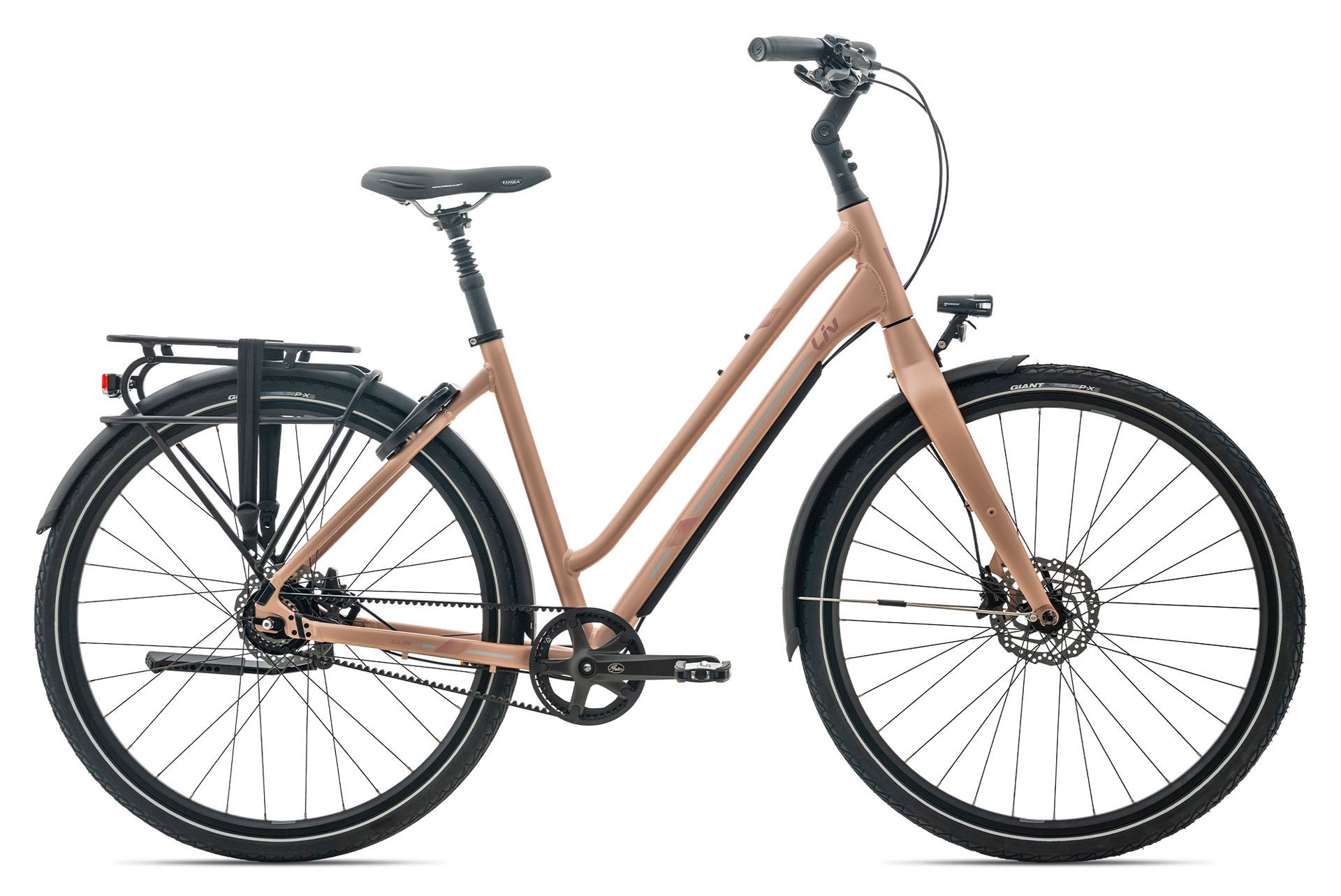 Op een witte achtergrond wordt een fiets van Giant weergegeven.