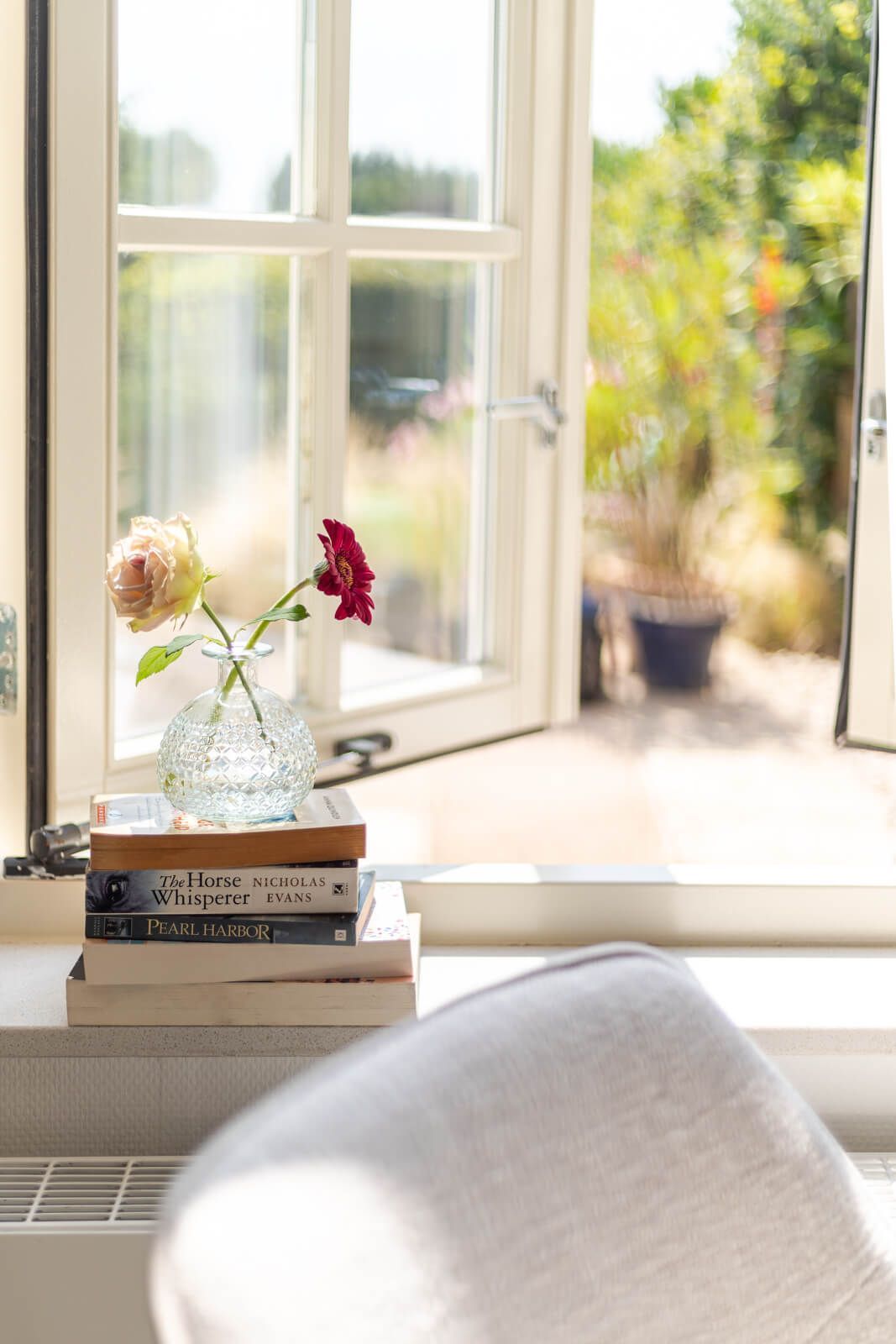 Zonlicht in de studio met natuurzicht