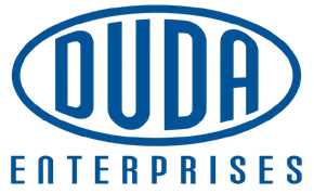 A blue flame icon above the white text 