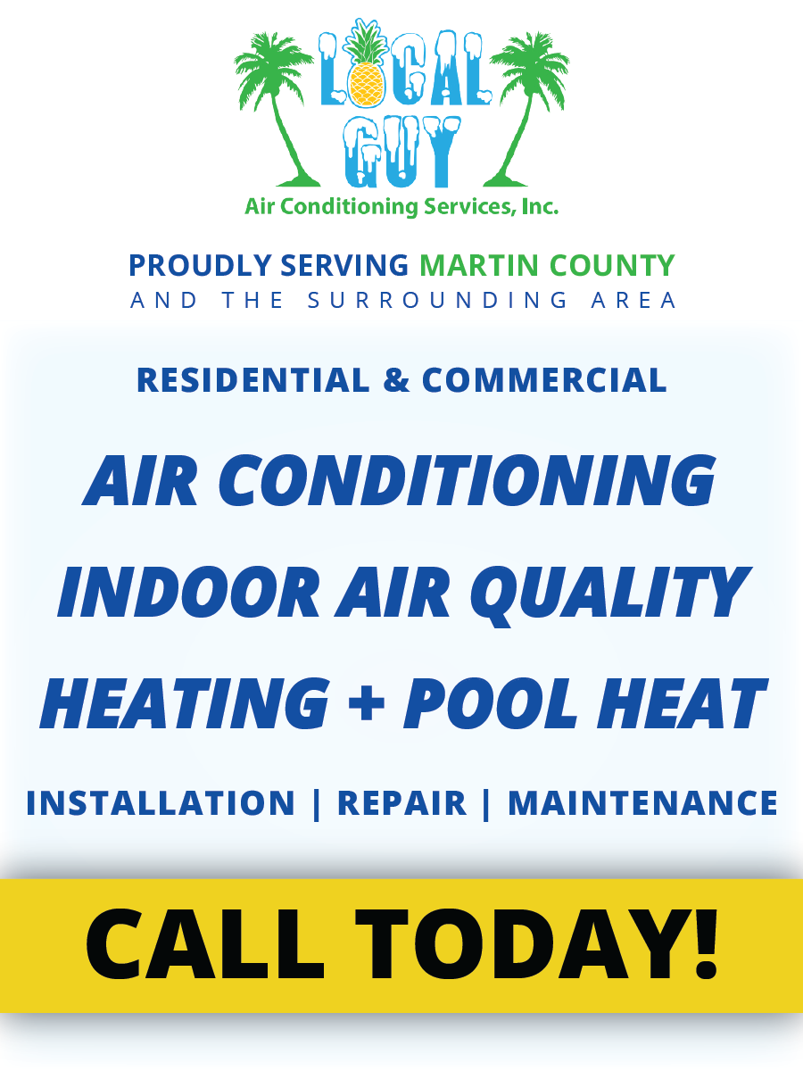 An advertisement for local guy air conditioning services in martin county