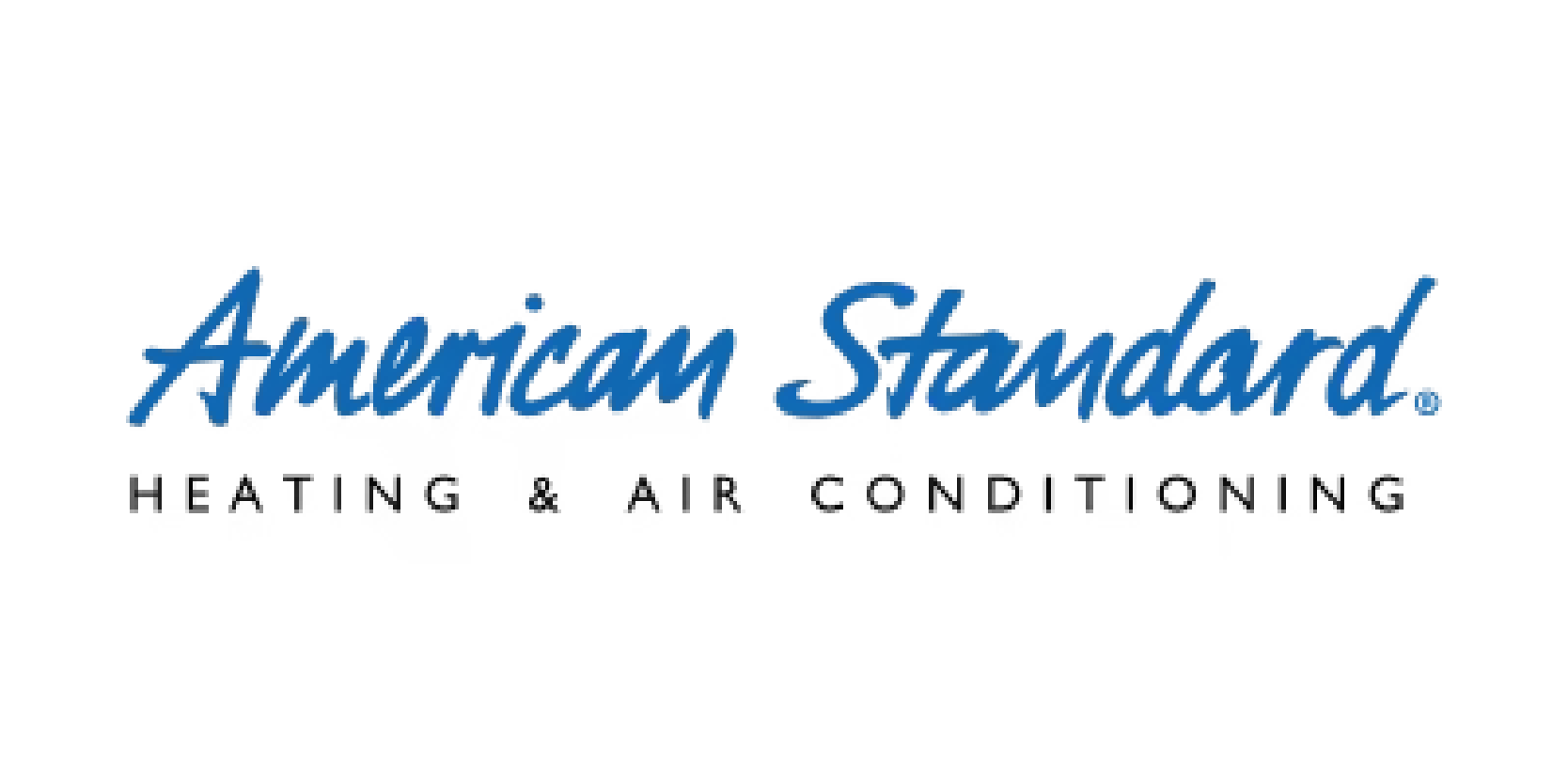 The american standard heating and air conditioning logo is on a white background.