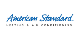 The american standard heating and air conditioning logo is on a white background.